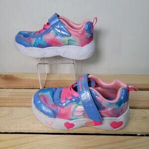Skechers Sport Lights Toddler Purple & Pink Light-Up Sneakers - Size 8